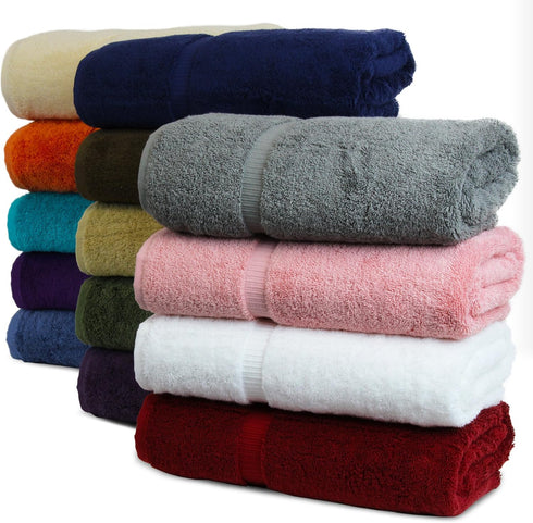 Luxury Hotel & Spa Quality 100% Turkish Cotton Towel Set, 700 GSM, Eco-Friendly, 16 x 30, Set of 6