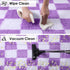 KICMOR 5x8 Purple Rugs for Living Room Bedroom, Fluffy Soft Checkered Area Rug Fuzzy Shag Shaggy Carpet, Indoor Furry