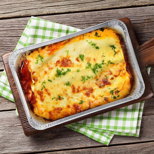 MATANA 9x13 Aluminum Pans Foil Trays (25 Pack) Cooking, Roasting, Baking, Cakes, Bread, Chafer, Crawfish, Lasagna Trays, Party
