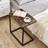Set 2, 21.7 SUPER DEAL C Shaped Side Table of Small End Tables for Living Room, Bedroom, Bedside, Wide Tray for Laptop