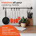 M KITCHEN WORLD Heat Resistant Silicone Spatulas Set | Non-Stick Rubber Kitchen Utensils for Cooking, Baking | Set of