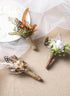 Boho Feather Boutonniere for Men, Handmade Brown Boutonniere for Wedding, Rustic Corsage for Groomsmen, Formal Dinner