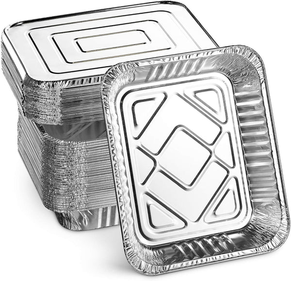 MontoPack Half Size Aluminum Foil Pans, 9x13 Tins for Cooking, Baking & Catering | Heavy Duty Disposable Cookware (20