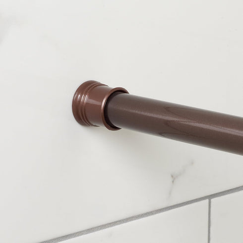 Zenna Home Adjustable Tension Shower Rod, 44" to 72", Bronze
