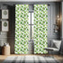 Lunarable Leaf Window Curtains, Tropical Jungle Rainforest Leaves Art Print, 2-Panel Set, 28" x 63", Green White