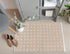 THE BEER VALLEY Diamond Woven Rug 2'x3' - Beige, Anti-Slip Cotton Accent Rugs for Kitchen, Entryway, Bathroom