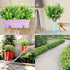 Leyaron 9 Bundles Fake Plants - Artificial Boxwood Greenery, 63 Stems Faux Plastic Plants for Indoor Outdoor Decor