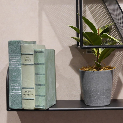 5.5 4.5 7.5 Inch Guichifun Decorative Books Living Room Dcor - Resin Sage Green Faux Books Fake Modern Home Decoration