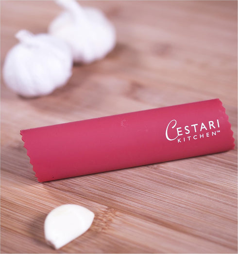 Cestari Silicone Garlic Peeler Roller Tube Effortless Garlic Skin Remover for Home Cooks & Chefs BPA-Free