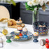 Set 6 HENXFEN LEAD Boho Ceramic Egg Cups of Colorful Egg Holders for Soft & Hard Boiled Eggs, Microwave & Dishwasher