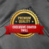 Under NY Sky Cross-Back Panther Black Apron – Coated Twill with Leather Reinforcement, Adjustable for Men and Women