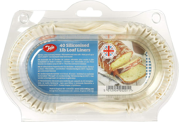 Tala Siliconised Loaf Liners, Cream
