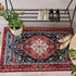 YJ.GWL Area Rug 2x3, Washable Small Entryway Rug, Non-Slip Non-Shedding Low-Pile Floor Carpet, Red