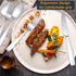 E-far Matte Silverware Set for 4, 20 Pieces Stainless Steel Flatware Set with Square Handle, Dishwasher Safe