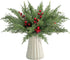 60 Pcs/Set Christmas 3D Artificial Pine Branches- 12.5 Inch Faux Evergreen Cedar