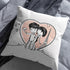 Encasa XO Throw Pillow Covers Only, 18"x18", 4 Pc Pack with Invisible Zipper, Polyester Twill for DIY