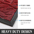 Yimobra Welcome Front Door Mat Outdoor, Heavy Duty Sturdy Non Slip Doormats, Rubber Backing, Low-Profile Entrance Rugs, Absorbent Resist Dirt, Easy Clean Patio Garage Floor Mats, 29.5X17, Wine Red by Yimobra