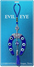 LUCKBOOSTIUM Evil Eye Horseshoe Hanging Ornament - Blue Charm & Horseshoe with Crystal for Luck & Protection