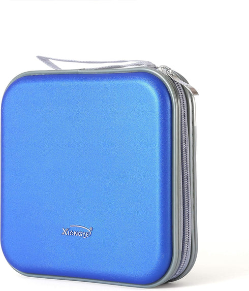 CD Storage, CD Case for PS3 Games Dvd Storage or Kpop CD Holder, Sturdy Dvd Case with Inner 40 CD Sleeves, Great space saver Dvd Holder Store in Dvd Shelf or Dvd Rack (Blue) by Home Wing