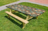 6' 30" Covers For The Home Deluxe Elastic Edged Flannel Backed Vinyl Fitted Table Cover - Global Coffee Pattern