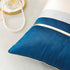 TAOSON Pack 2, Home,12 20 inch of Gray Beige Patchwork Velvet Throw Pillow Cover with Gold Striped Leather Cushion Case