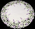 Linens, Art and Things Embroidered Purple Lavender Lilac on Ivory Large Doily, 24 Inch Round