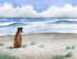 Boxer at the Beach Art Print by David J Rogers, Watercolor Artist