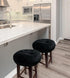 2 Pack 13 Inch Augld Bar Stool Cushions with Elastic Band Stool Cover Black