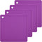 Smithcraft Silicone Trivet Mat Pot Holder - Heat Resistant Table Placemats 4 Pack, Purple, 7.5x7.5 Inch