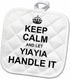 3D Rose Keep Calm and Let Yiayia Handle It Pot Holder, Fun Grandma Gift, 8 x 8