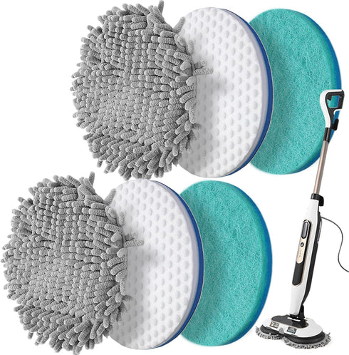 S7001 Shrak,S8201 S8001 S7000 S7201 S7000AMZ S7005 S7020 S7001C (2Green2White2Grey) Frescares Upgraded Steam&Scrub Mop