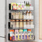 Vetacsion 2/3/4 Pack Moveable Fridge Magnetic Spice Racks,Metal Black/White (Clear)