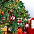 Jetec 12 Pcs Christmas Ball Picture Ornament Bulk – Wooden Photo Frame Ornaments Plaid Hanging Decorations for