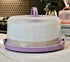 Round Cake Carrier, Two Sided Cake Holder, Portable Cake Stand Fits 10 inch Cake, Lilac