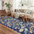 3x10 10ft Decor(3x10/Purple) Long Hallway Runner Rug: Washable Wide Floral Low-Pile Carpet for Entryway Kitchen Non