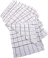 KAF Home Pantry 100% Cotton Checkered Grid Dish Cloths, Set of 6, 12 x 12 Inches, Gray