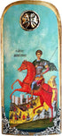 Wooden Greek Orthodox Icon of Saint Dimitrios Demetrios / K30