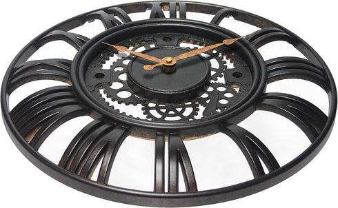 Infinity Instruments Roman Gear Clock - Rust