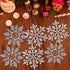 Silver Snowflake Ornaments, 6 Pack Large Plastic Christmas Decorations for Winter Wonderland Tree