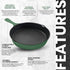 Utopia Kitchen Saute Fry Pan, Pre-Seasoned Cast Iron Skillet Set 3-Piece, 6 Inch, 8 Inch, 10 Inch
