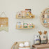 Onlysky Set 4 of Wall-Mounted Kid's Bookshelf - Wood Floating Nursery Book Shelves - Durable Wood Construction - Ideal