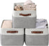 DECOMOMO Storage Bins - Fabric Storage Baskets for Organizing Closet Shelf, Large Linen Bins with Handles, 3 Pack