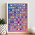 Gift Republic 100 Family Activities Scratch Off Poster, Things to Do with Activity Ideas Wall Art Bucket List