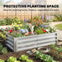 4' 2' 1' Outsunny Galvanized Raised Garden Bed, x x Metal Planter Box, for Growing Vegetables, Flowers, Herbs
