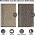 LEEVAN Washable Kitchen Rug 2' x 4.3', Natural Bathroom Runner, Reversible Small Hallway Rug for Foyer Laundry Decor
