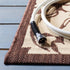 SAFAVIEH Courtyard Collection Accent Rug - 2' x 3'7", Chocolate & Natural, Non-Shedding & Easy Care, Indoor/Outdoor & Washable-Ideal for Patio, Backyard, Mudroom (CY2727-3409) by Safavieh