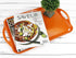 2pc Set, Calypso Basics by Reston Lloyd Melamine Tray Rectangular Serving/Ottoman Tray with Handles and Matching Small