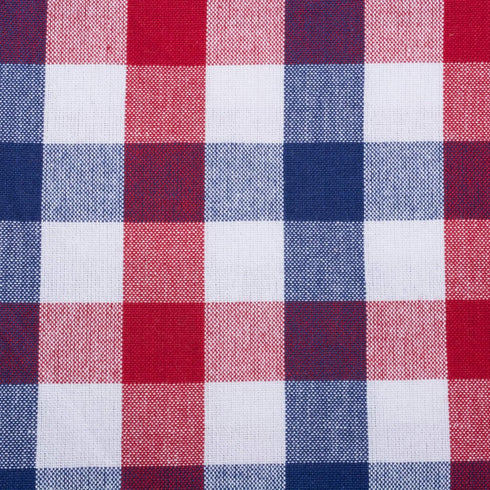 DII 4th of July Tabletop Collection Napkin Set, 6 Piece, Red, White & Blue Check