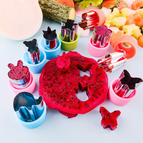 Sandwich Cutter Set, 13 Pack Fruit Cutters for Kids Lunch, Butterfly Dinosaur Unicorn Mousehead Food Shaped Cookie