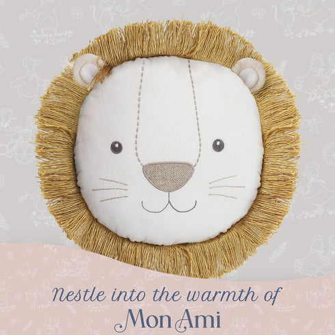 14 MON AMI Leopold Lion Dcor Pillow |Plush Stuffed Animal Hugging Pillow, Decorative Cushion for Childs Nursery, Bed